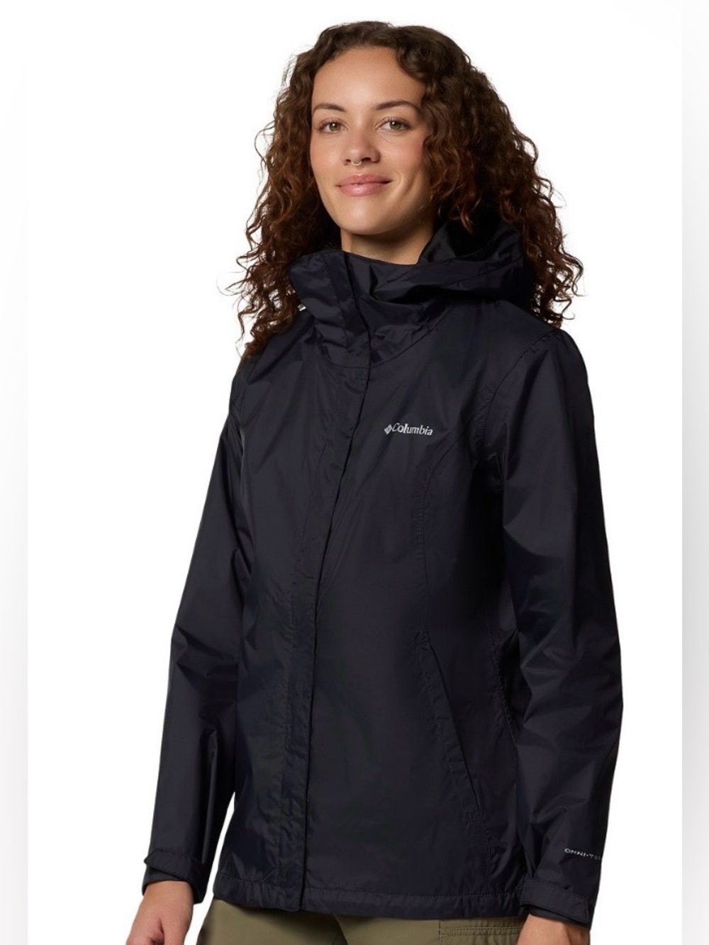NWT Women’s Columbia Black Omni-Tech Hooded Rain Jacket